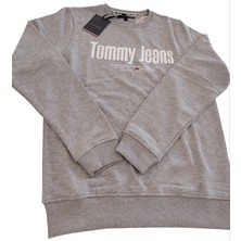 Bisiklet Yaka Üç Iplik Ince Sweatshirt