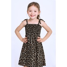 Kız Çocuk Askılı Elbise Çiçek Desenli B35 HCM00119