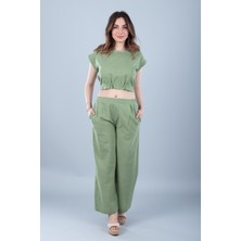 Pamuklu Crop Askeri Yeşil