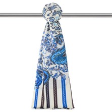 Ekru Sarmaşık Desen Soft Şal