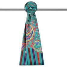 Yeşil Sarmaşık Desen Soft Şal