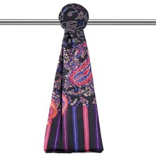 Fuşya Sarmaşık Desen Soft Şal