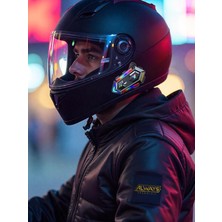 Always Y20 Bt5.3 Motosiklet Kask Kulaklık Intercom Işıklı Motorsiklet Interkom