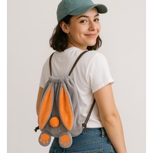 Pabtex Pandamke Peluş Tavşan Detaylı Çocuk Sırt Çantası Kulak ve Patili Model