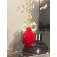 Dijital Hane Modern Kırmızı Dekoratif Vazo Masaüstü ve Ev Dekoru