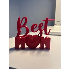 Dijital Hane Best Mom Yazılı Dekoratif Anneler Günü Hediyesi