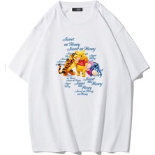 Brz Collection Unisex Oversize Sweet As Honey T-Shirt Beyaz
