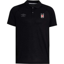 Beşiktaş Umbro Orijinal Polo Yaka Siyah T-Shırt Ahşap Kutu Hediyeli