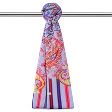 Lila Sarmaşık Desen Soft Şal