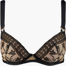 Aubade Magnetic Spell Kalıplı Push-Up Sütyen Dantel Şık Şeritli Altın Detaylı Destekli Model