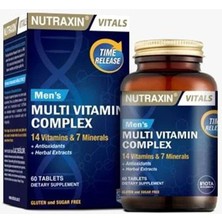 Nutraxin men's Multi Vitamin ve Mineraller Içeren Complex Takviye Gıda 60 Tablet