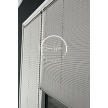 Serin Home Collection Gri Katlanabilir Plise Perde, Cam Balkon Perdeleri, Ofis Perdeleri, Pvc Pencere Perdeleri