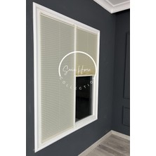 Serin Home Collection Krem Katlanabilir Plise Perde, Cam Balkon Perdeleri, Ofis Perdeleri, Pvc Pencere Perdeleri