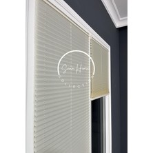 Serin Home Collection Krem Katlanabilir Plise Perde, Cam Balkon Perdeleri, Ofis Perdeleri, Pvc Pencere Perdeleri