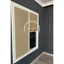 Serin Home Collection Koyu Krem Katlanabilir Plise Perde, Cam Balkon Perdeleri, Ofis Perdeleri, Pvc Pencere Perdeleri