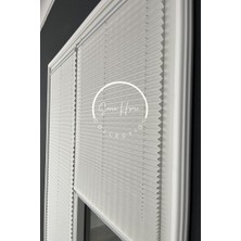 Serin Home Collection Beyaz Katlanabilir Plise Perde, Cam Balkon Perdeleri, Ofis Perdeleri, Pvc Pencere Perdeleri