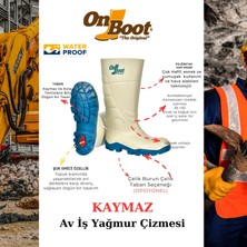 Onboot Onboot Uzun Soğuk Sıcak Geçirmez,su Geçirmez Kaymaz Tabanlı Iş Av ve Yağmur Çizmesi 1001