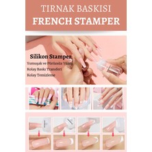 Lovendas Tırnak Süs Damgalama - French Stamper Aleti - Yumuşak ve Pürüzsüz Yüzey, Kolay ve Pratik