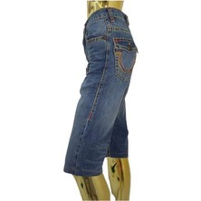 True Relıgıon S- M / 29, Diz Hizası #bermuda, #caprı, #jeans #denim #dikiş Vurgulu #pantolon