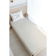 Tuğba Kuğu Tek Kişilik Lastikli Çarşaf Seti - Royal Series - Welcome Baby Stork