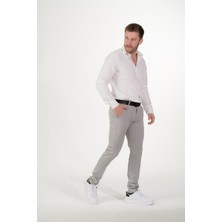 Esnek Kumaş Slim Fit Chino Erkek Pantolon Gri