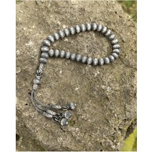 El Örmesi Gümüş Kazaziye Trabzon Işi Büyük Boy Tesbih 10X11 mm Habbe Ölçüsü