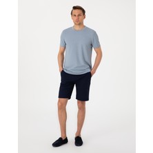 Pierre Cardin Erkek Lacivert Slim Fit Beli Lastikli Bağcıklı Dokuma Şort 50308148-VR033