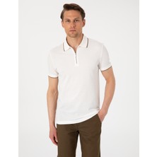 Pierre Cardin Erkek Ekru Slim Fit Polo Yaka Tişört 50307516-VR019