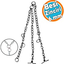 Besi Zinciri 6 Mm 70 X 100 Cm Büyük Baş Hayvan Kurbanlık Zincir Yüksek Kalite Bükülü 2.5 Kg
