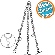 Besi Zinciri Yüksek Kalite Bükülü 2.5 kg 8 mm 70 x 100 cm Büyük Baş Hayvan Kurbanlık Zincir