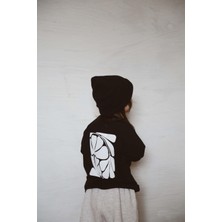 Ohlala Koala Siyah Sırt Baskılı Uzun Kollu T-Shirt