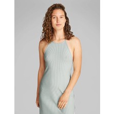 Waffle Texture Halterneck Dress