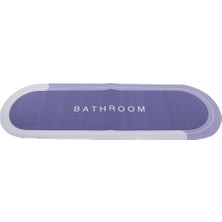 Oval   Düz Renkli  Su Emici - Sihirli  Banyo Paspası  Elastik  116 x 37.5 cm