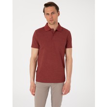 Pierre Cardin Erkek Nar Slim Fit Örme Dokulu Polo Yaka Tişört 50310171-VR239