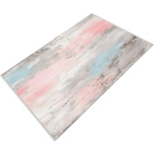 Pastel Renkli Modern Halı – Soft Geçişli Desen, Yıkanabilir, Kaymaz Taban