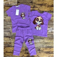 Narin Kids Paw Patrol Detaylı Yazlık Kız Çocuk Taytlı Alt Üst Takım