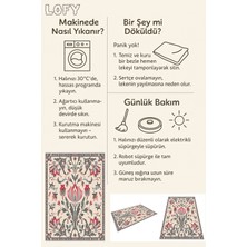 Osmanlı Lale Desenli Halı – Klasik Türk Motifi, Yıkanabilir, Kaymaz Tabanlı, Evcil Hayvan Dostu