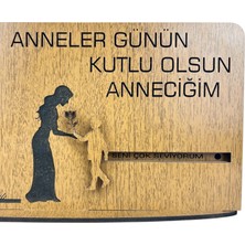 Anneler Günü Mesajlı Mdf Lazer Kesim Vitrin Dekorasyonu (Erkek Çocuk)
