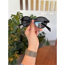Vinks Oval Siyah Yuvarlak Güneş Gözlüğü Unisex