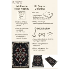 Vintage Desenli Koyu Zemin Halı – Kaymaz Tabanlı, Yıkanabilir, Toz Tutmaz