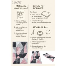 Geometrik Desenli Modern Halı – Gri & Pembe | Yıkanabilir Kaymaz Halı | Trend Dekoratif Model