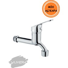 Wuvera Mix Aç/kapa Ara Musluk – Tse Belgeli, %100 Pirinç Gövde & Parlak Krom Kaplama