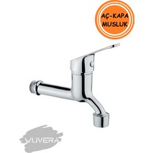 Wuvera Mix Aç/kapa Ara Musluk – Tse Belgeli, %100 Pirinç Gövde & Parlak Krom Kaplama