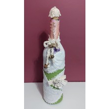 Yılbaşı El Yapım Şarap Şişe El Eşşiz Sanat Zanaatkar Güzellik Temalı Ev Mutlu Işçilik 1 Adet