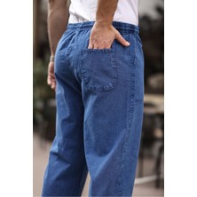 Relaxed Fit Yazlık Erkek Pantalon Kot Mavi