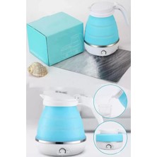 Katlanabilir Silikonlu Elektrikli Su Isıtıcısı Kamp Piknik Su Isıtıcı Taşınabilir Mini Kettle