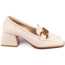 Bestello Tokalı Neolit Taban Kalın Topuklu 281-351 Kadın Ayakkabı