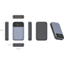 Nettech NT-PW36 Pd 30W+ 33W 15W 10000 Mah Taşınabilir Powerbank (Gri)