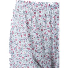 Ottoland Kadın Yazlık içlik Anne Pijama Altı Lastikli Paça %100 Pamuk Çiçekli Desenli Klasik Rahat