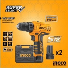 Ingco CDLI12325 12V 1,5AH Lithium-Ion Şarjlı Matkap 2 Bataryalı